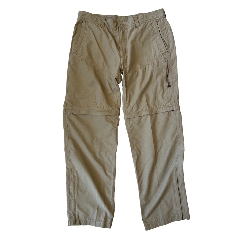 The‎ North Face Mens 36 Convertible Hiking Pants Tan Khaki Zip Off Cargo Nylon